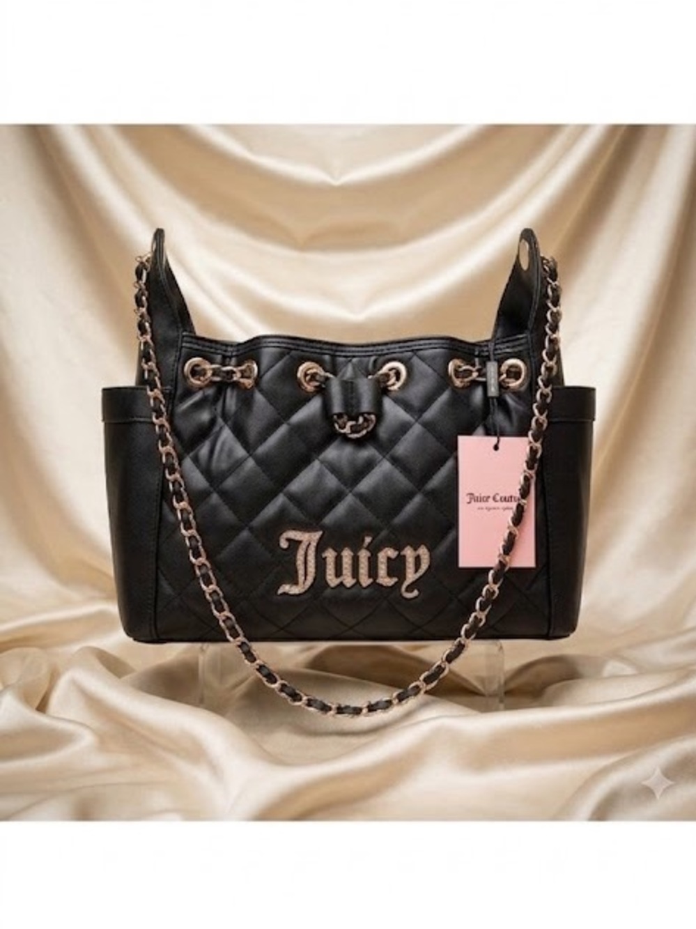 Juicy Couture Black Quilted Shoulder Bag